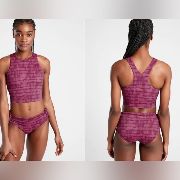 NWT Athleta Conscious Crop Bikini Top Size M D-DD Removable Pads - Picture 8 of 9